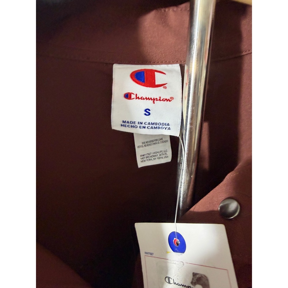 Champion Match Coaches Layering Piece Jacket Small Ruby NWT CPW253JK02 Maroon - Picture 5 of 8